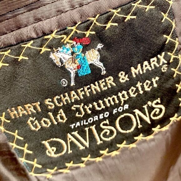 VINTAGE HART SCHAFFNER & MARX GOLD TRUMPETER 46L - Picture 4 of 11